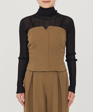 uncrave プレーンスーツ ビスチェ（uncrave WHITE） ブラウンカーキ