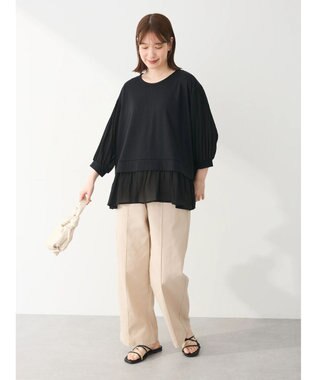 Green Parks 消しプリーツドッキングカットチュニック Black