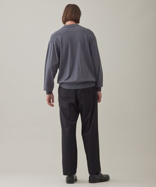 UNFILO MENS ライトウォーム ニットポロ チャコール