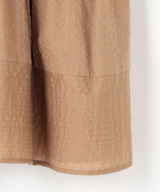 自由区 S 【涼やか】エアリーコットンリップピンタックフレンチスリーブ ブラウス ベージュ