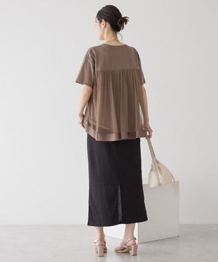 AMERICAN HOLIC バックチュールレイヤードカットプルオーバー Mocha