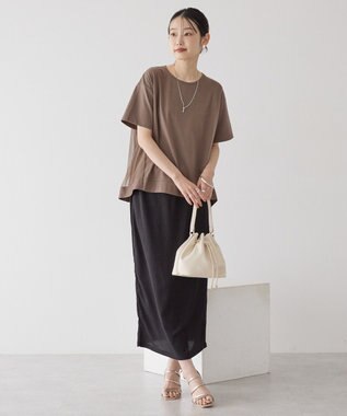 AMERICAN HOLIC バックチュールレイヤードカットプルオーバー Mocha