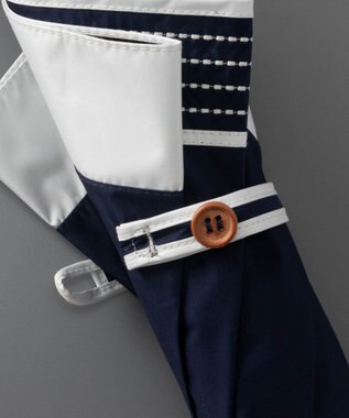 AURORA 【WEB限定】 晴雨兼用トップフラット折傘（バイカラー） ネイビー