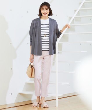 自由区 【接触冷感・撥水防汚加工】COOLMAX テーパードパンツ ローズ系