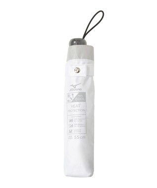 MOONBAT MIZUNO  (ミズノ) 無地 ロゴ 日傘 折りたたみ傘 パラソル 晴雨兼用  一級遮光 遮熱効果 遮光率100% UV遮蔽100% 高遮熱 グレー