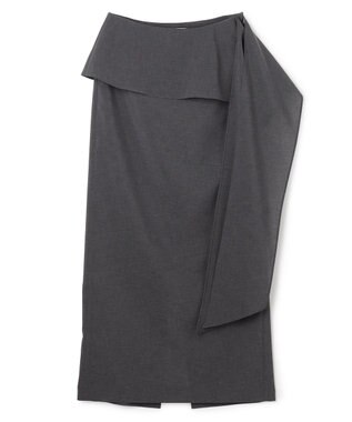 BEIGE， 【イージーケア・セットアップ対応】BATEAU / サイドディテール Iラインスカート Charcoal
