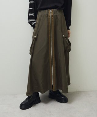 Green Parks ・ＳＵＧＡＲ　ＳＰＯＯＮ　ミリタリーフレアスカート