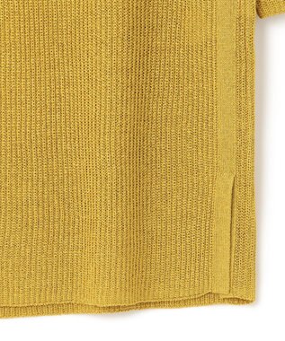 ICB 【WEB限定カラーあり・洗える】 ペーパーブレンドシャインニット 5分袖プルオーバー イエロー系