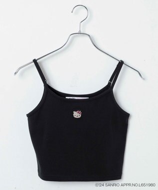 WEGO 【サンリオ】HELLOKITTYコラボ刺繍キャミ ブラック
