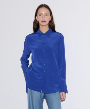 JOSEPH 【洗える】ニューシーディーシー　シャツブラウス Lapis