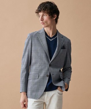 JOSEPH ABBOUD 【イタリア糸使用・清涼感・軽量・洗える】スラブギマ　Vネックニット ネイビー系