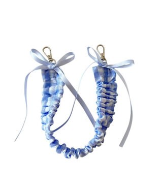 WEGO チェックリボンくしゅくしゅハンドストラップ