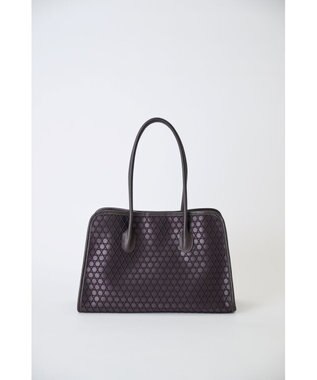 MIYABIYA 【撥水加工】篭目柄エンボスボンディングラウンドトート