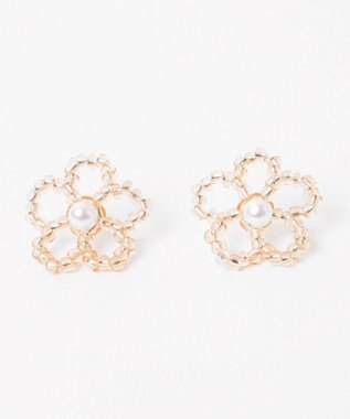 WEGO Lフラワービーズピアス ライトピンク