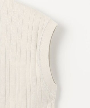 23区 S 【SLOW/一部店舗限定】ランダムリブフライス フレンチスリーブ カットソー ベージュ系