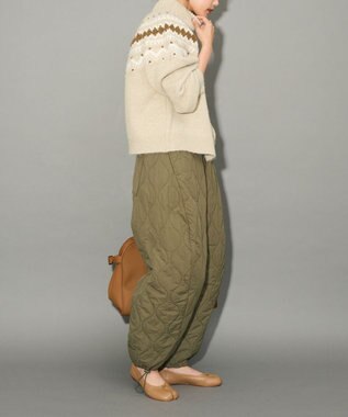 Green Parks キルティングカーブパンツ Khaki