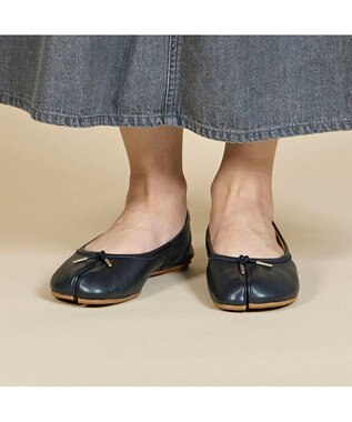 ing <ing>足袋デザインバレエシューズ ブラック