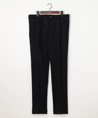 JOSEPH ABBOUD 【キングサイズ・ストレッチ/JAPANファブリック】カシミヤブレンドリサイクルウール パンツ ネイビー系