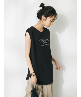 CRAFT STANDARD BOUTIQUE ＧＥＮＩＡＬ　プリントタンクトップ Black