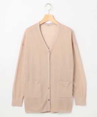 組曲 S 【先行予約】シアーニットVネック カーディガン ベージュ系