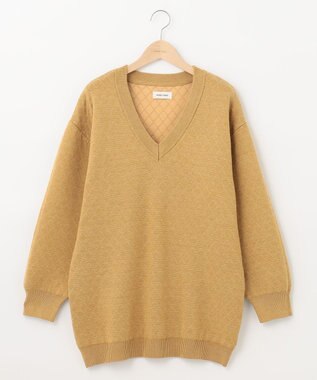 SHARE PARK LADIES キルティングニット マスタード系