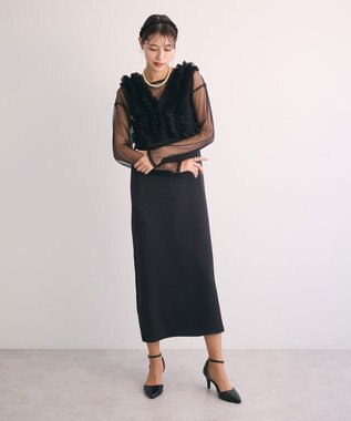 Green Parks ・Ｒａｉｌｍｅ　ＳＥＴ３点　チュールビスチェキャミワン Black