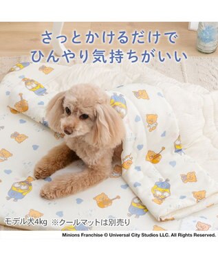PET PARADISE ミニオン もちっと クール ケット 《おすわり柄》 ベージュ