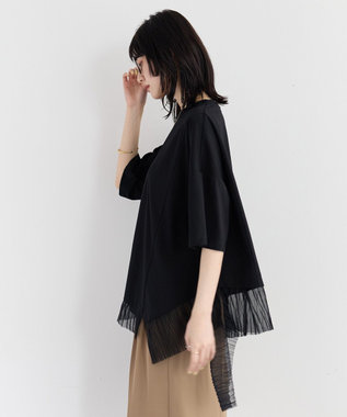 YECCA VECCA 裾アシメデザインプルオーバー Black