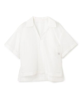 uncrave シアー オーガンジー ショート シャツ オフ