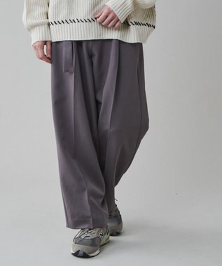 WEGO トロミ　ベルト付きワイドスラックス