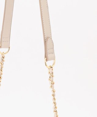 ANY SIS 【2WAY】サイドラインメタルショルダー バッグ ライトグレー