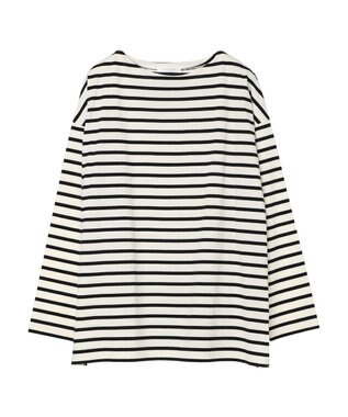 Green Parks ボーダーゆるチュニック Off White