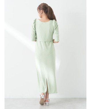 earth music&ecology やわらかカットソーレイヤード見えワンピース Mint Green