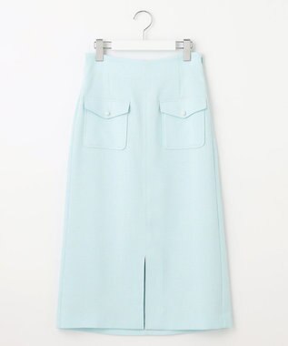 Feroux 【新色追加・洗える】パールポイントフラップ スカート スカイブルー系