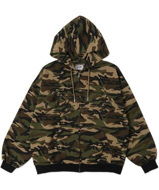 WEGO 【ユニセックス着用ITEM/MLサイズ展開】カモフラグラフィックZIPパーカー 柄1