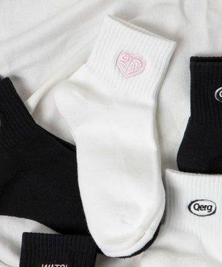 WEGO デザインロゴ刺繍アンクル底パイルソックス