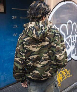 WEGO 【ユニセックス着用ITEM/MLサイズ展開】カモフラグラフィックZIPパーカー 柄1