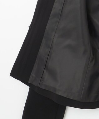 自由区 FORMAL 【洗える/縦横ストレッチ】セオプラスエス横二重ジャケット＋ワンピース ブラック系