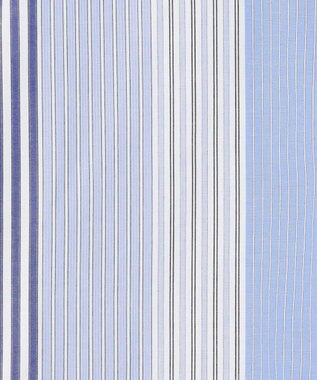 J.PRESS YORK STREET 【UNISEX】マルチストライプバンドカラー シャツ サックスブルー系7