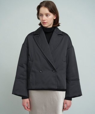 23区 【SACRA】パディングタフタ ショートコート ブラック系