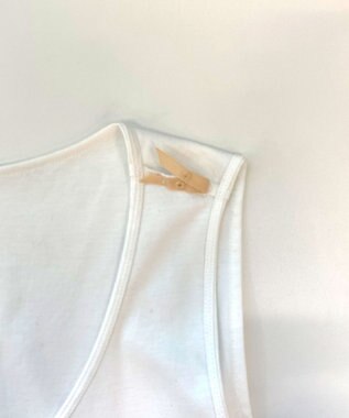 自由区 【洗える】ファンクショナルジャージー タンクトップ アイボリー系