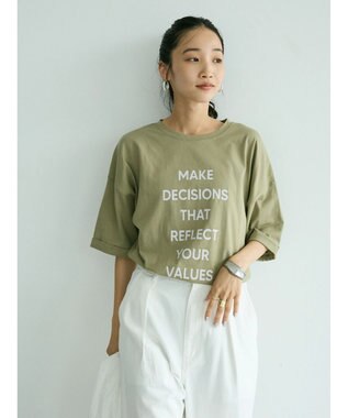 CRAFT STANDARD BOUTIQUE シルケット天竺　ロゴＰＴ　ＢＩＧ　Ｔｅｅ　Ｓ／Ｓ Light Khaki