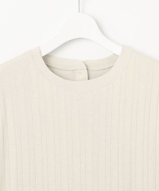 23区 S 【SLOW/一部店舗限定】ランダムリブフライス フレンチスリーブ カットソー ベージュ系