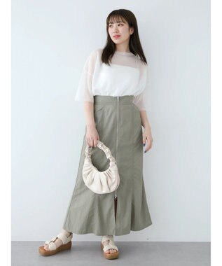 Green Parks シアーきらきらニットプルオーバー Off White