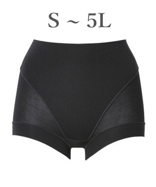 BRADELIS New York 【Yukine inc. 】ゆきねえとろりソフトシルク混ショーツ24 履き心地重視の補正ショーツ お腹すっぽり 響きにくい 快適 ブラック