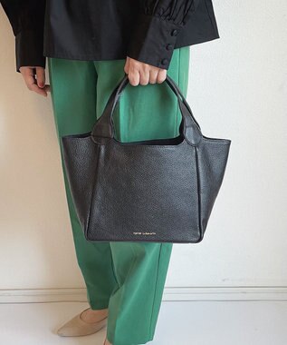 Hekhèr Le Style de Vie 【日本製/セレモニーにも】シュリンクレザー ハンドバッグ small ブラック