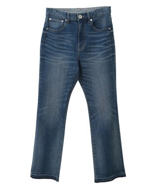 YECCA VECCA カットオフスリムストレートデニムパンツ Indigo