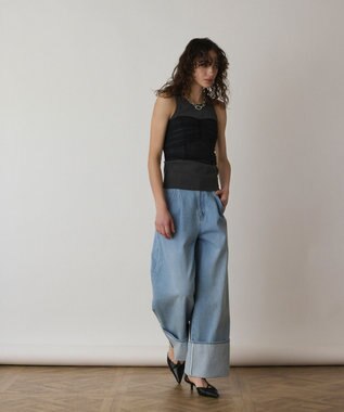 GRACE CONTINENTAL チュールベアトップ ブラック