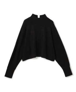 UNFILO ふわふわニット クロップドハイネック ブラック