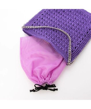 UNBILLION cachecache チェーンかがり横編みワンショルダー パープル